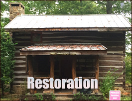 Historic Log Cabin Restoration  Wilmington, North Carolina